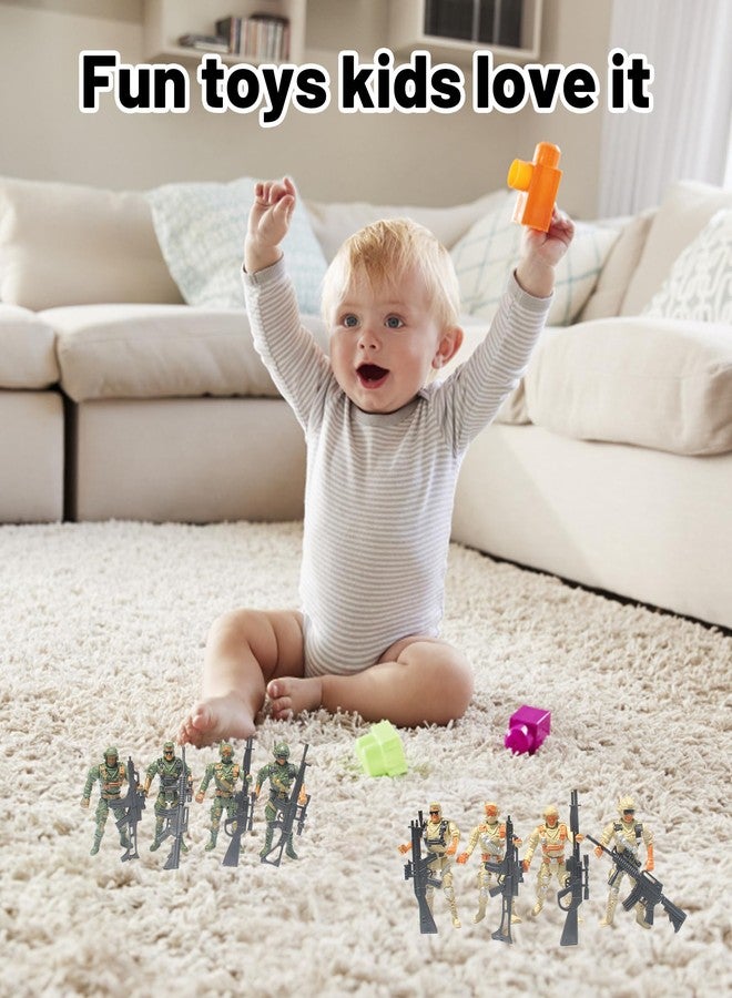 RupeeRise 8 PCS Army Toys Set Military, Action Figure Toys | Realistic Military & Police Set with Soldier Figures, Accessories | Ideal for Imaginative Play, Gifts, Office Decor - Image 5